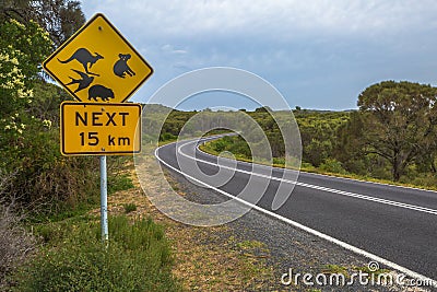 Australian road signs Stock Photo