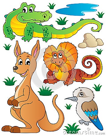 Australian wildlife fauna set 2 Vector Illustration