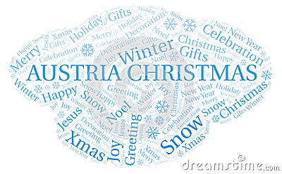 Austria Christmas word cloud Stock Photo