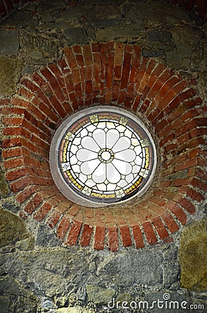 Austria, Circular Window Stock Photo