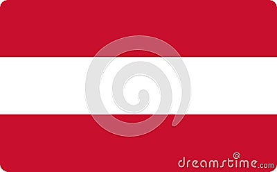 Austria flag isolated. Illustration of a country flag Vector Illustration