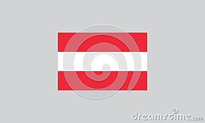 Austria flag vector illustration Flag icon Standard color Standard size A rectangular flag Computer illustration Vector Illustration