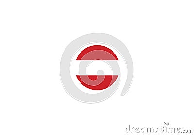 Austria national symbol flag coat of arms of circle shape Vector Illustration