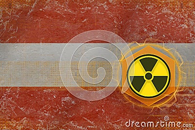 Austria radioactive threat. Radiation hazard concept. Stock Photo