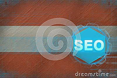 Austria seo (search engine optimization). SEO concept. Stock Photo