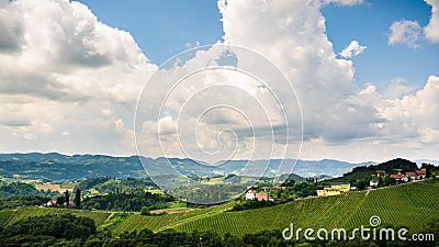 Austria, Slovenia Vineyards Sulztal, Herzerl Strasse Stock Photo