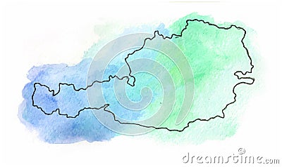 Austria vector map illustration Vector Illustration