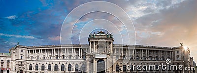 Austria, Vienna, famous Hofburg palace and Heldenplatz - Heroes Square plaza Stock Photo