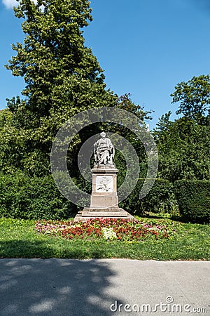 Austria, Vienna, Statue of Franz Schubert Stock Photo