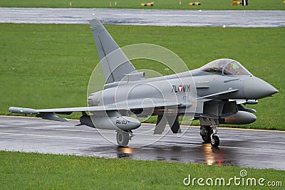Austrian Air Force Eurofighter Typhoon 7L-WM on the ground Editorial Stock Photo