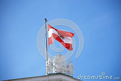 Austrian flag Stock Photo