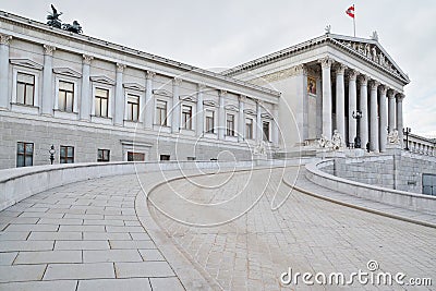 Austrian parliament building Stock Photo