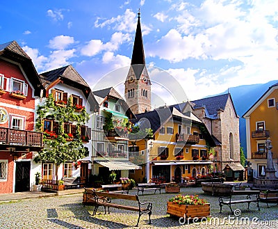 Austrian village Stock Photo