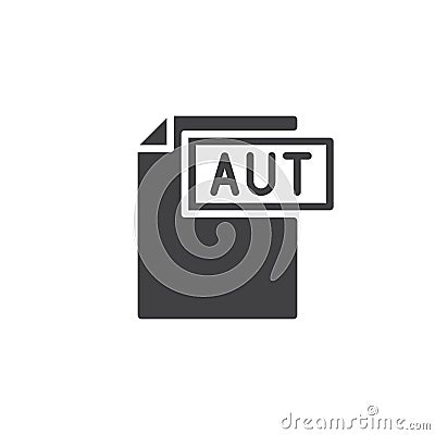 Aut format document icon vector Vector Illustration