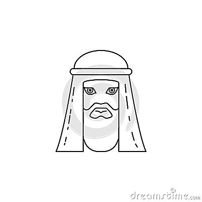 autarch of the Arab sheik icon. Element of Arab culture icon for mobile concept and web apps. Thin line icon for website design a Stock Photo