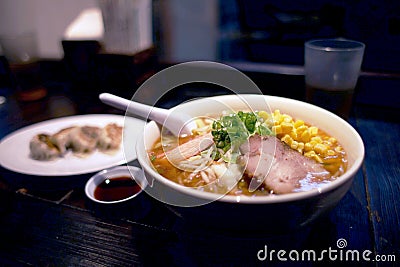 Authentic asian japanese ramen Stock Photo