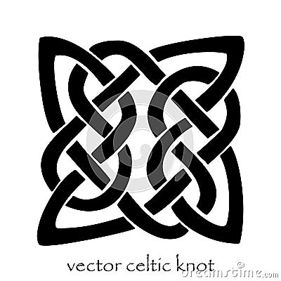 Authentic black-white vector celtic knot. Vector Illustration