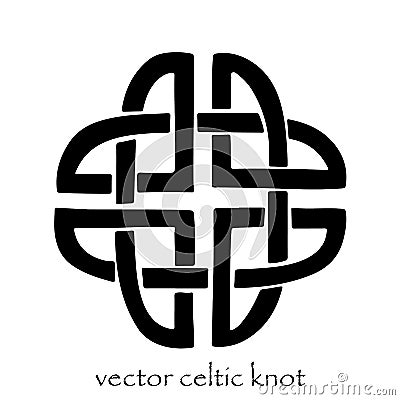 Authentic black-white vector celtic knot. Vector Illustration