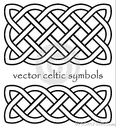 Authentic black-white vector celtic knot. Vector Illustration