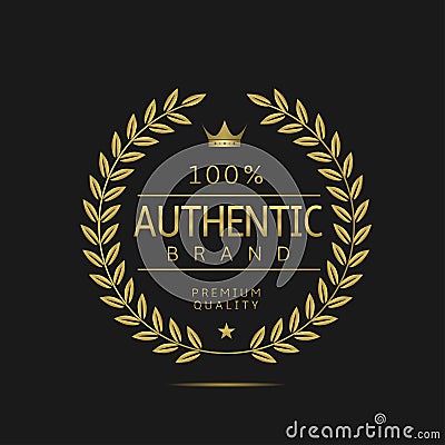 Authentic brand label Vector Illustration