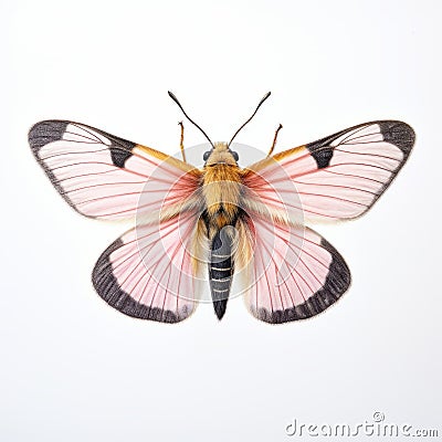 Authentic Essex Skipper Butterfly Image With Pink And Black Wings Stock Photo