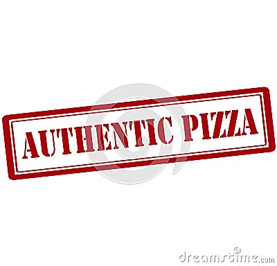 Authentic pizza Cartoon Illustration