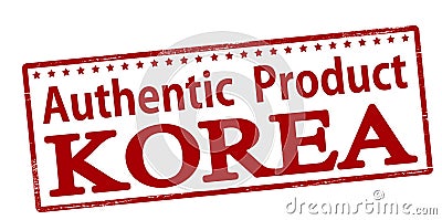 Authentic product Korea Vector Illustration