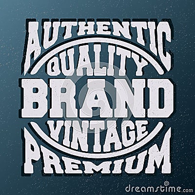 Authentic quality vintage stamp Vector Illustration