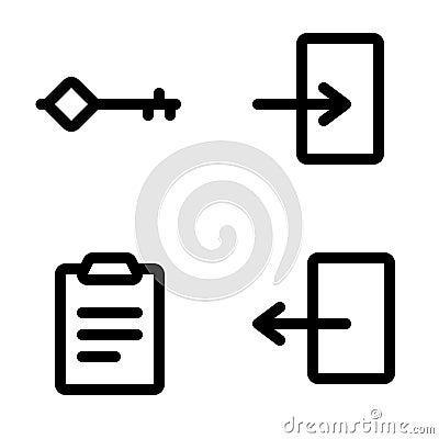 Authentication icons Vector Illustration