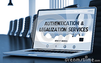 Authentication and Legalization Services Concept. 3D. Stock Photo