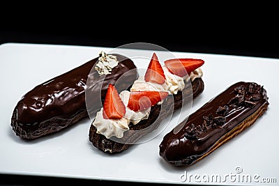 Author`s pastries from the confectionery for the celebration Stock Photo