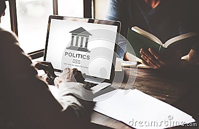 Authority Government Pillar Graphic Concept Stock Photo