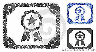 Authorize Diploma Composition Icon of Spheric Items Stock Photo