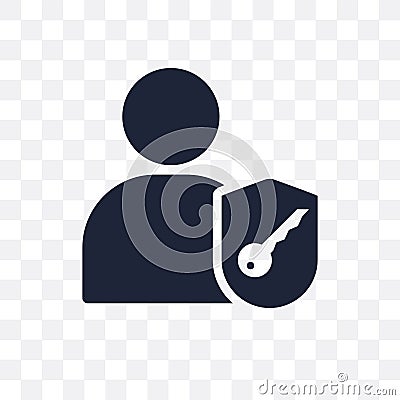Authorize transparent icon. Authorize symbol design from Program Vector Illustration