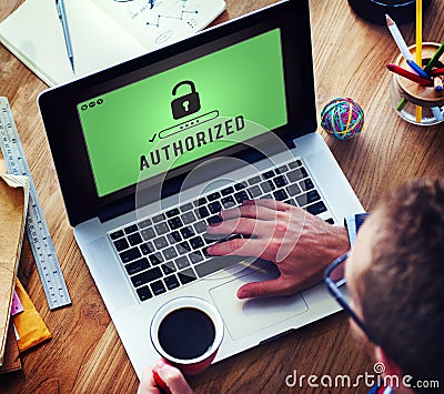 Authorized Access Opened Pass Authority Concept Stock Photo