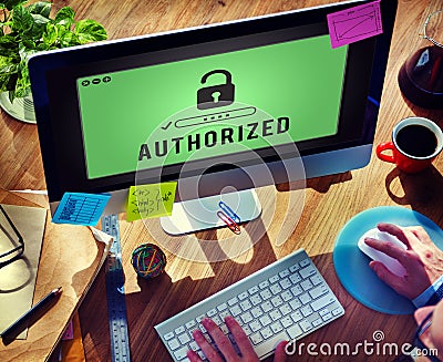 Authorized Access Opened Pass Authority Concept Stock Photo