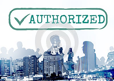 Authorized Approve Permission Sanction Graphic Concept Stock Photo