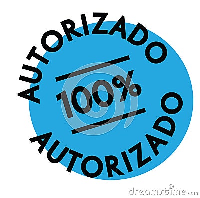 Authorized stamp in spanish Vector Illustration