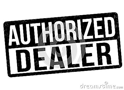 Authorized dealer grunge rubber stamp Vector Illustration