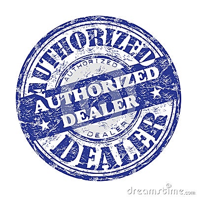 Authorized dealer rubber stamp Vector Illustration