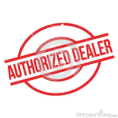 Authorized Dealer rubber stamp Vector Illustration