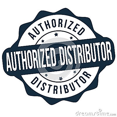 Authorized distributor grunge rubber stamp Vector Illustration