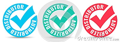 Authorized distributor vector icon Vector Illustration