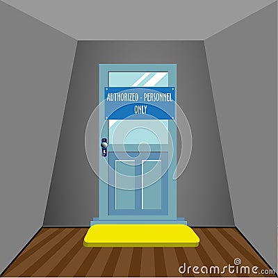 Authorized personnel only Vector Illustration