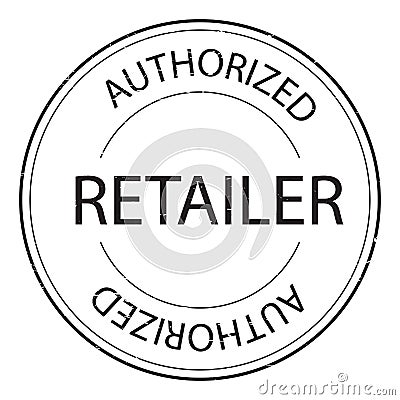 Authorized retailer stamp Stock Photo