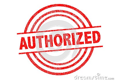 AUTHORIZED Rubber Stamp Stock Photo