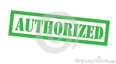 Authorized stamp on white Vector Illustration