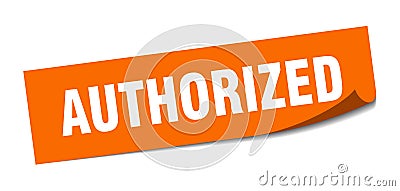 authorized sticker. Vector Illustration