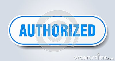 authorized sticker. Vector Illustration