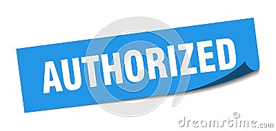 authorized sticker. Vector Illustration